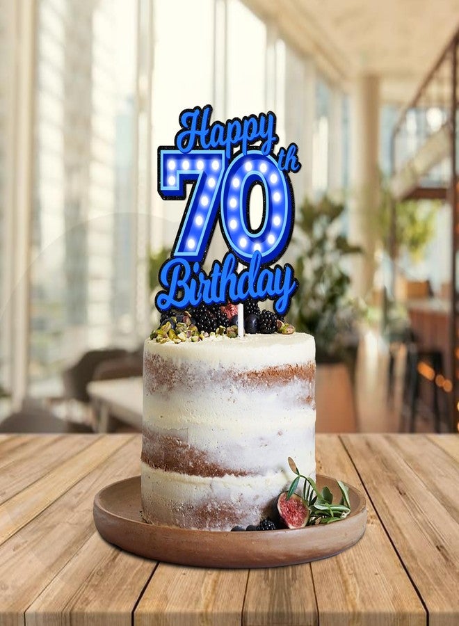 فيستيكو زينة كعكة عيد الميلاد السبعين باللون الأزرق من فيستيكو®، زينة كعكة عيد الميلاد السبعين، لوازم تزيين الكيك - Image 3
